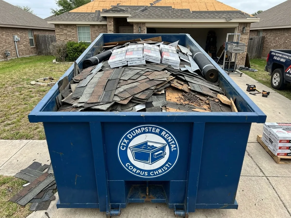 Roofing Dumpster Rental in Corpus Christi, TX
